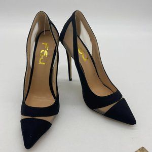 FSJ Black and Cream Heels